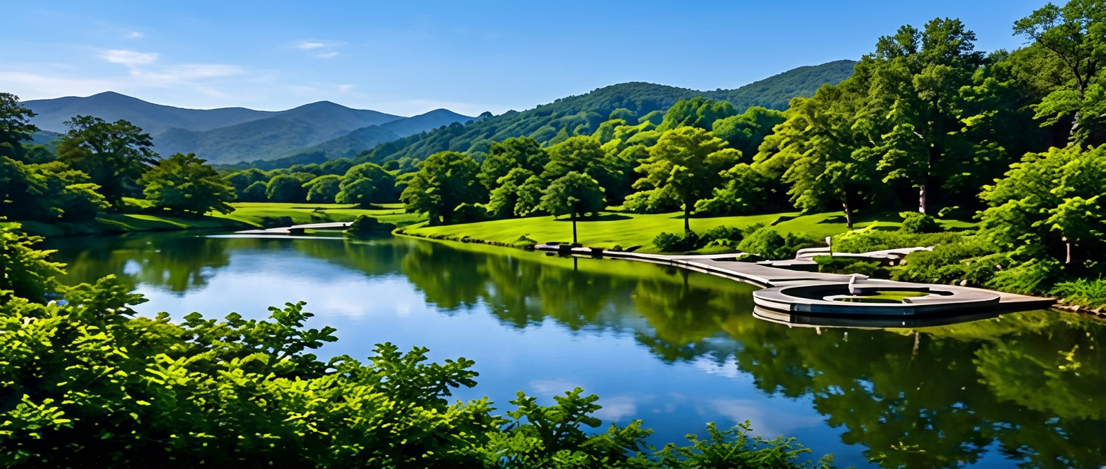 River and green landscape representing environmental testing